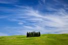 Val d&#039;Orcia, Tuscany. It is one of the more classic and popular landscapes of Tuscany: green countryside with small patches of cypress trees. With their gentle and undulating hills, the provinces of Siena and Grosseto remain among the most scenic of the entire country.